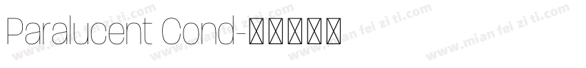 Paralucent Cond字体转换